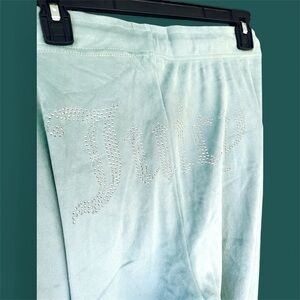 Juicy Couture Og Big Bling Velour Lounge Pants, Light Mint,Women’s Size XL